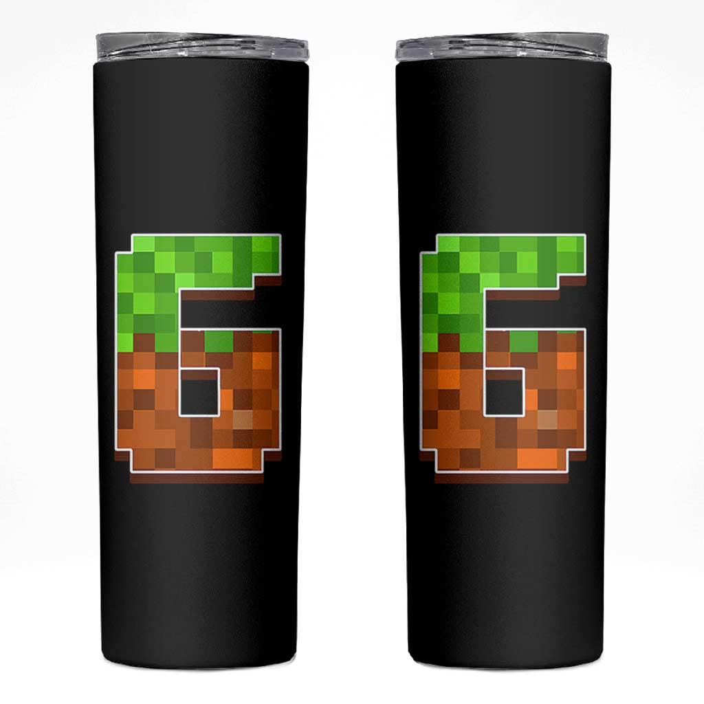 Number 6 Skinny Tumbler Game Matching 67 Meme Costume 6th Birthday 6 Years - Wonder Print Shop