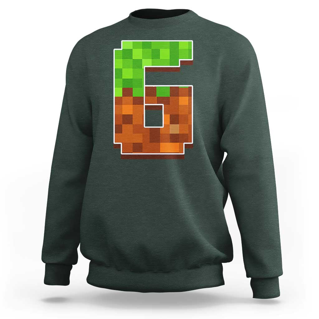 Number 6 Sweatshirt Game Matching 67 Meme Costume 6th Birthday 6 Years - Wonder Print Shop