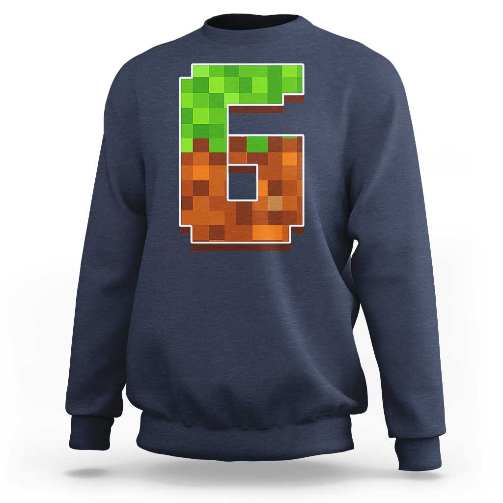 Number 6 Sweatshirt Game Matching 67 Meme Costume 6th Birthday 6 Years - Wonder Print Shop