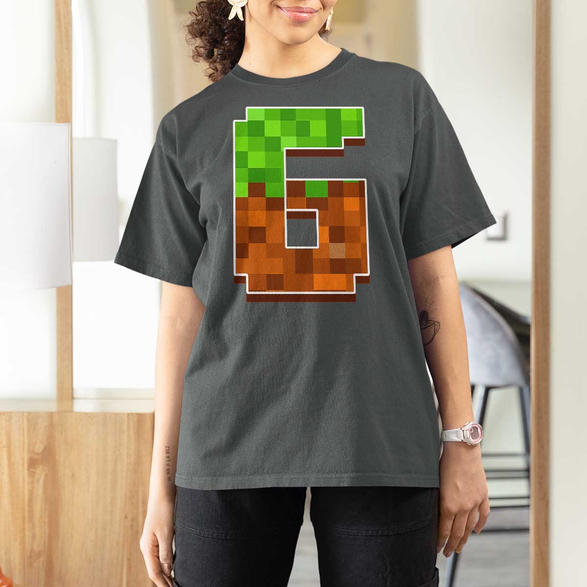 Number 6 T Shirt For Women Game Matching 67 Meme Costume 6th Birthday 6 Years - Wonder Print Shop