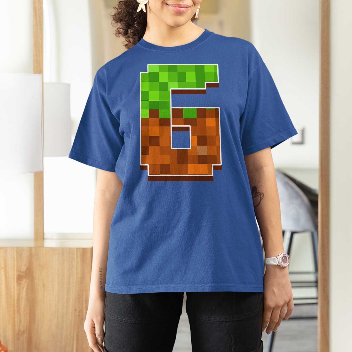 Number 6 T Shirt For Women Game Matching 67 Meme Costume 6th Birthday 6 Years - Wonder Print Shop