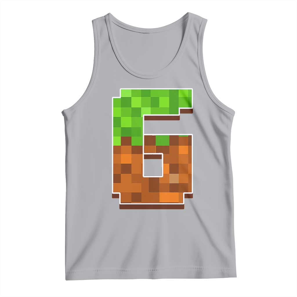 Number 6 Tank Top Game Matching 67 Meme Costume 6th Birthday 6 Years - Wonder Print Shop