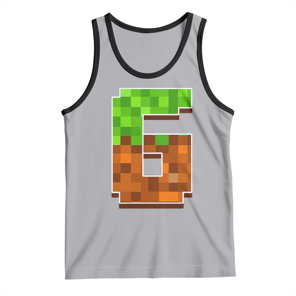 Number 6 Tank Top Game Matching 67 Meme Costume 6th Birthday 6 Years - Wonder Print Shop