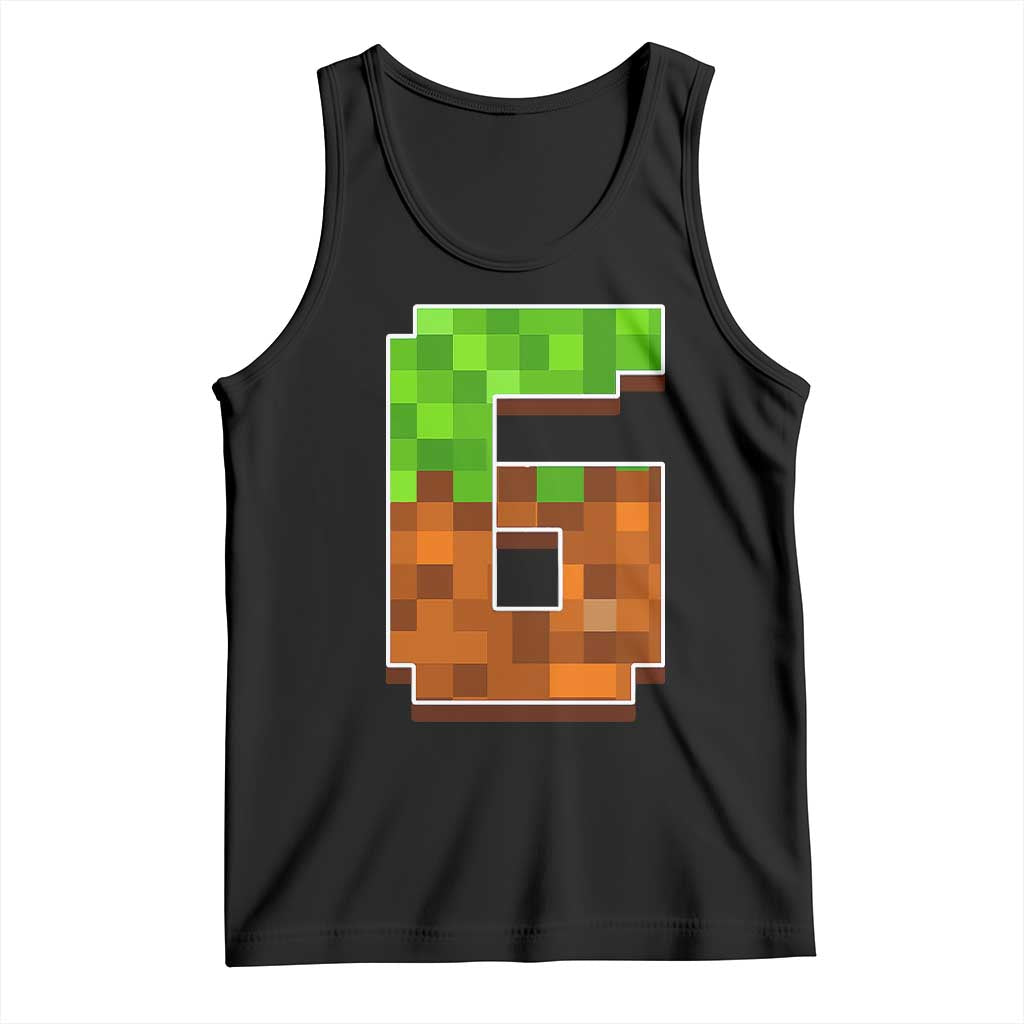 Number 6 Tank Top Game Matching 67 Meme Costume 6th Birthday 6 Years - Wonder Print Shop