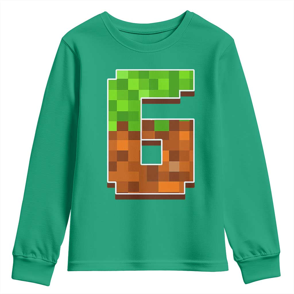 Number 6 Youth Sweatshirt Game Matching 67 Meme Costume 6th Birthday 6 Years - Wonder Print Shop