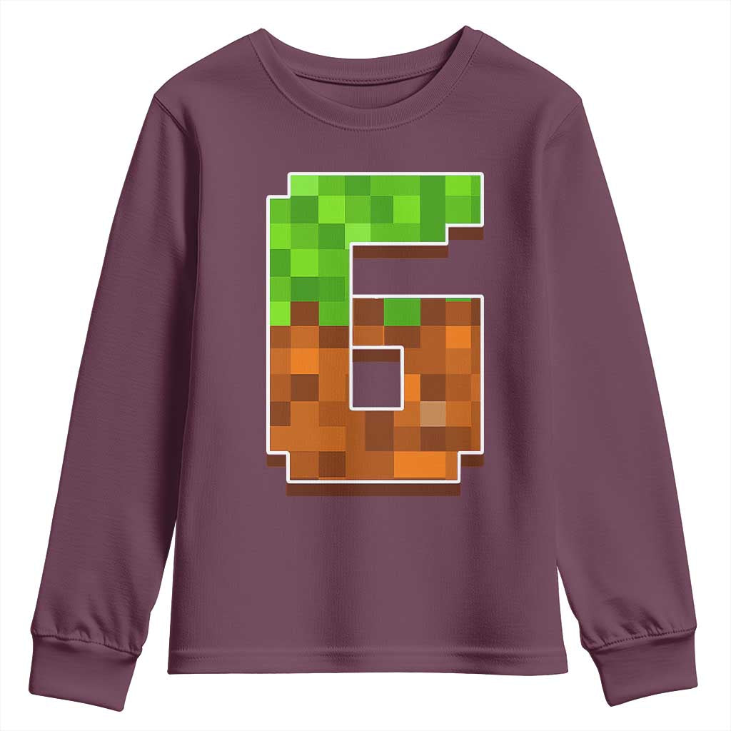 Number 6 Youth Sweatshirt Game Matching 67 Meme Costume 6th Birthday 6 Years - Wonder Print Shop