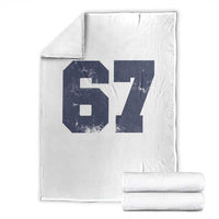 Number 67 Throw Blanket Numbered Uniform Sports Jersey Team 67th Birthday - Wonder Print Shop