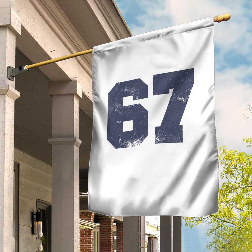 Number 67 Garden Flag Numbered Uniform Sports Jersey Team 67th Birthday - Wonder Print Shop