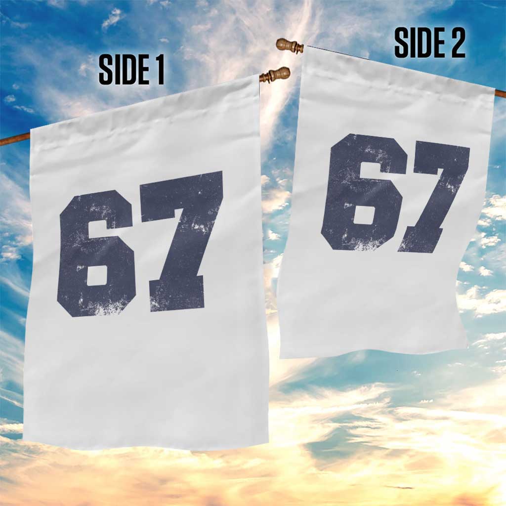 Number 67 Garden Flag Numbered Uniform Sports Jersey Team 67th Birthday - Wonder Print Shop