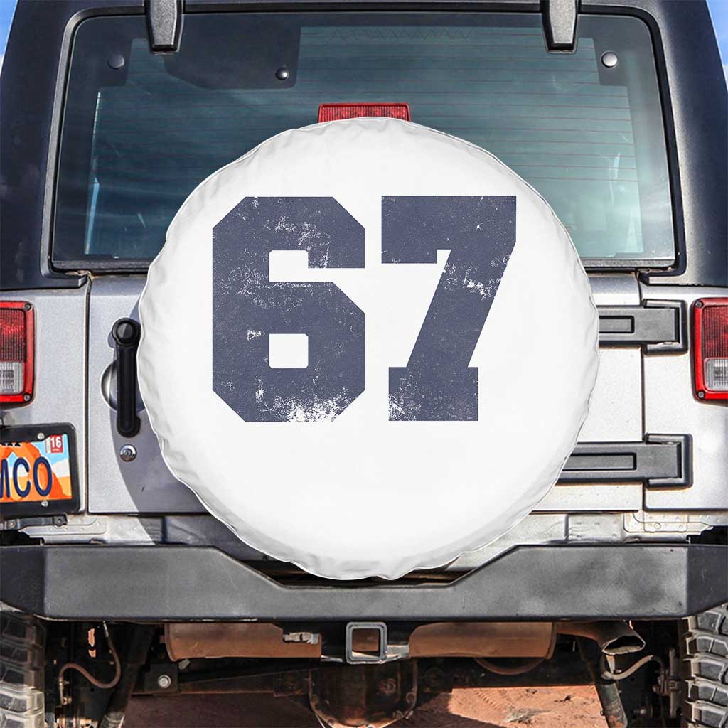 Number 67 Spare Tire Cover Numbered Uniform Sports Jersey Team 67th Birthday - Wonder Print Shop