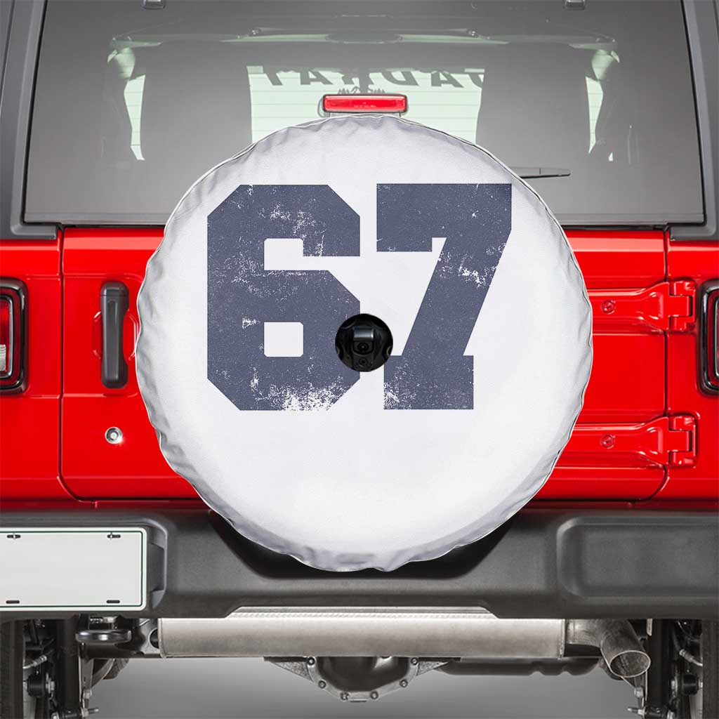 Number 67 Spare Tire Cover Numbered Uniform Sports Jersey Team 67th Birthday - Wonder Print Shop