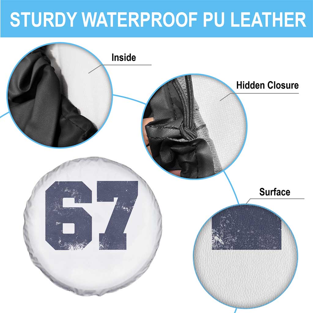 Number 67 Spare Tire Cover Numbered Uniform Sports Jersey Team 67th Birthday - Wonder Print Shop