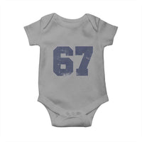 Number 67 Baby Onesie Numbered Uniform Sports Jersey Team 67th Birthday - Wonder Print Shop