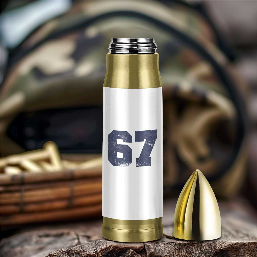 Number 67 Bullet Tumbler Numbered Uniform Sports Jersey Team 67th Birthday - Wonder Print Shop