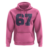Number 67 Hoodie Numbered Uniform Sports Jersey Team 67th Birthday - Wonder Print Shop