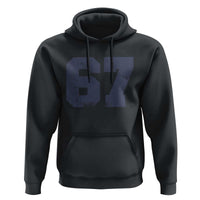 Number 67 Hoodie Numbered Uniform Sports Jersey Team 67th Birthday - Wonder Print Shop