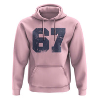 Number 67 Hoodie Numbered Uniform Sports Jersey Team 67th Birthday - Wonder Print Shop