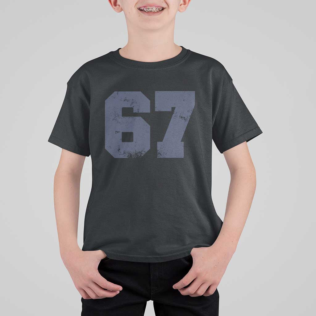 Number 67 T Shirt For Kid Numbered Uniform Sports Jersey Team 67th Birthday - Wonder Print Shop
