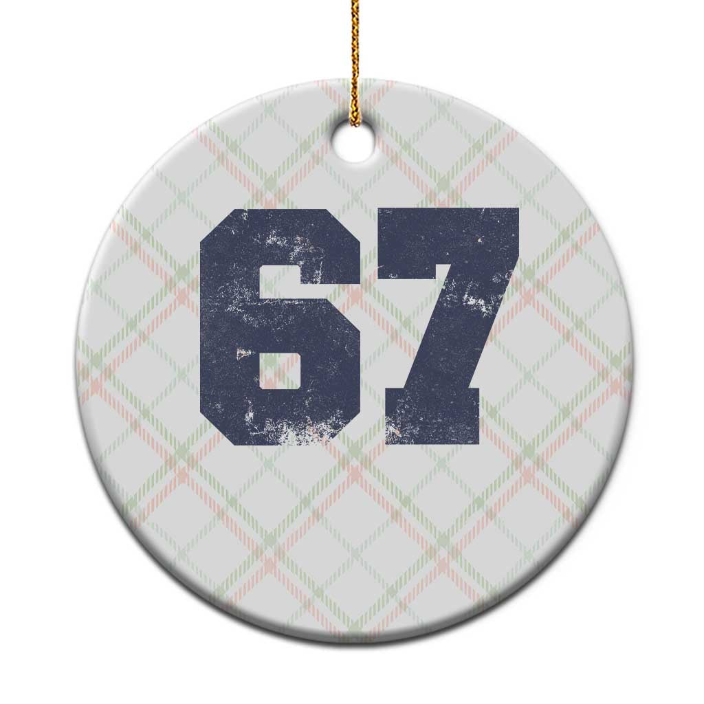 Number 67 Ceramic Ornament Numbered Uniform Sports Jersey Team 67th Birthday - Wonder Print Shop