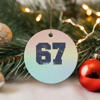 Number 67 Ceramic Ornament Numbered Uniform Sports Jersey Team 67th Birthday - Wonder Print Shop