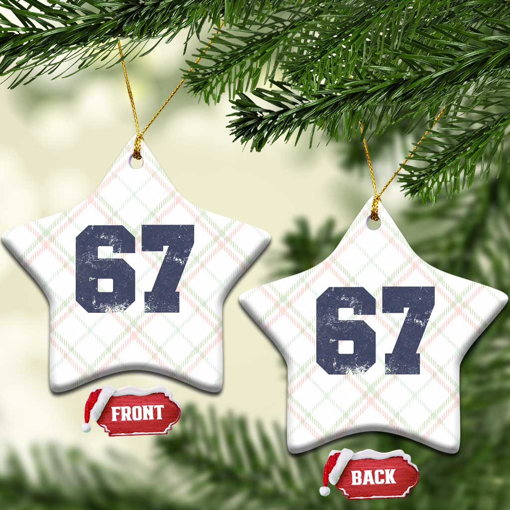 Number 67 Ceramic Ornament Numbered Uniform Sports Jersey Team 67th Birthday - Wonder Print Shop