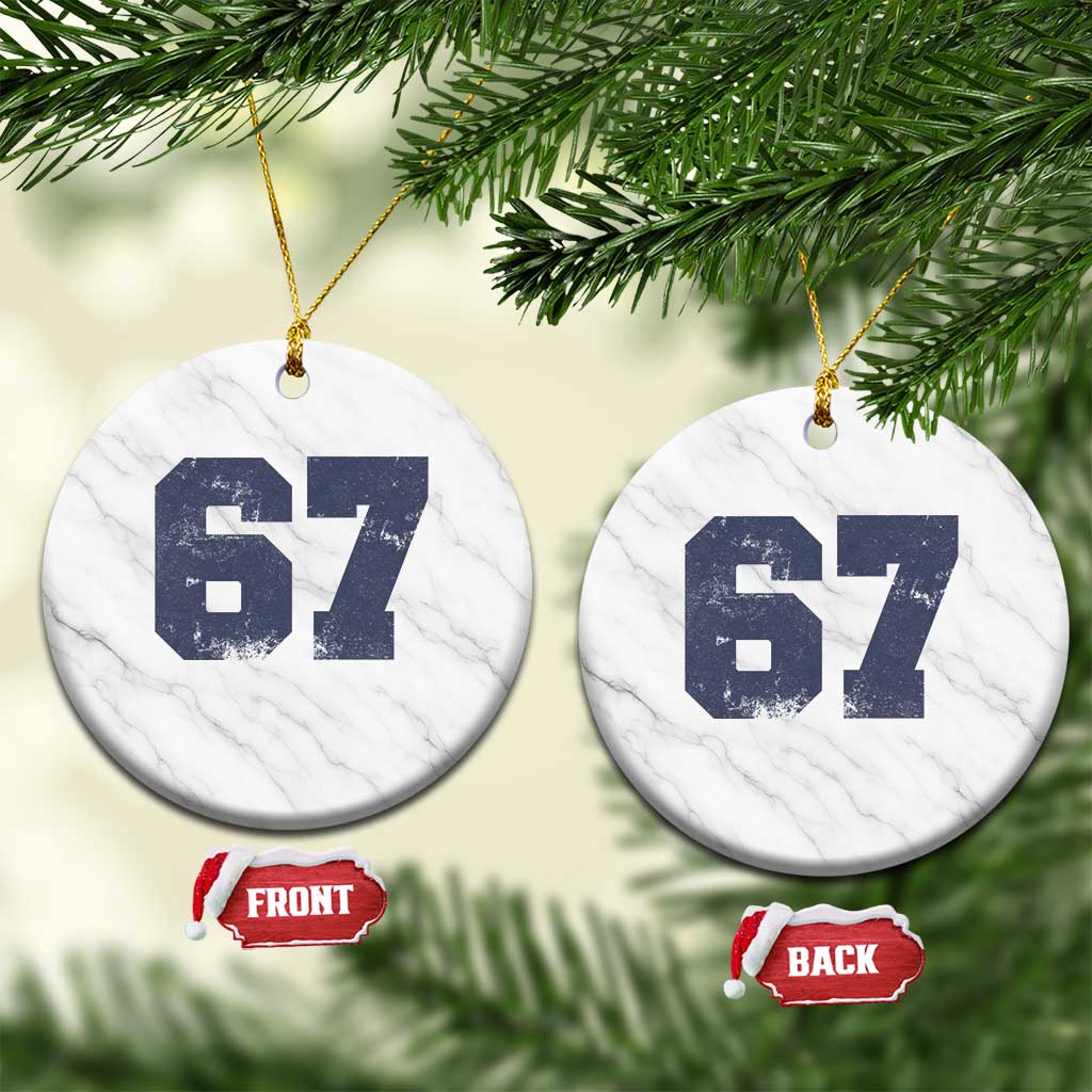 Number 67 Ceramic Ornament Numbered Uniform Sports Jersey Team 67th Birthday - Wonder Print Shop