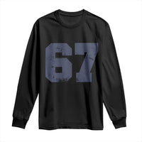 Number 67 Long Sleeve Shirt Numbered Uniform Sports Jersey Team 67th Birthday - Wonder Print Shop