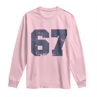 Number 67 Long Sleeve Shirt Numbered Uniform Sports Jersey Team 67th Birthday - Wonder Print Shop