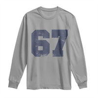Number 67 Long Sleeve Shirt Numbered Uniform Sports Jersey Team 67th Birthday - Wonder Print Shop
