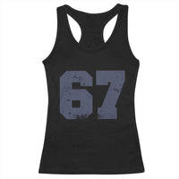 Number 67 Racerback Tank Top Numbered Uniform Sports Jersey Team 67th Birthday - Wonder Print Shop