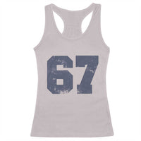 Number 67 Racerback Tank Top Numbered Uniform Sports Jersey Team 67th Birthday - Wonder Print Shop