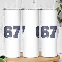 Number 67 Skinny Tumbler Numbered Uniform Sports Jersey Team 67th Birthday - Wonder Print Shop