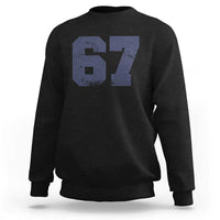 Number 67 Sweatshirt Numbered Uniform Sports Jersey Team 67th Birthday - Wonder Print Shop
