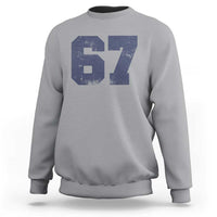 Number 67 Sweatshirt Numbered Uniform Sports Jersey Team 67th Birthday - Wonder Print Shop