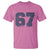 Number 67 T Shirt Numbered Uniform Sports Jersey Team 67th Birthday - Wonder Print Shop