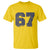 Number 67 T Shirt Numbered Uniform Sports Jersey Team 67th Birthday - Wonder Print Shop