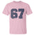 Number 67 T Shirt Numbered Uniform Sports Jersey Team 67th Birthday - Wonder Print Shop