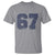 Number 67 T Shirt Numbered Uniform Sports Jersey Team 67th Birthday - Wonder Print Shop