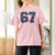 Number 67 T Shirt For Women Numbered Uniform Sports Jersey Team 67th Birthday - Wonder Print Shop
