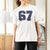 Number 67 T Shirt For Women Numbered Uniform Sports Jersey Team 67th Birthday - Wonder Print Shop