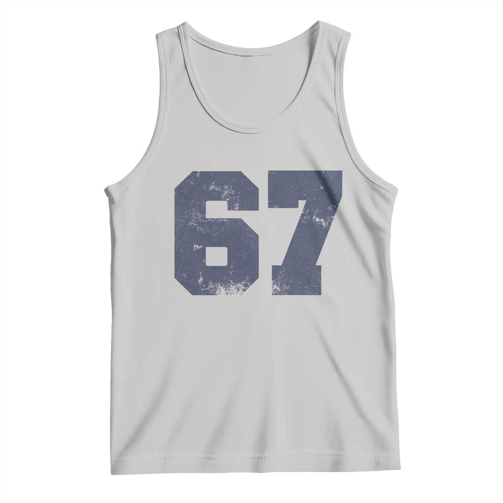 Number 67 Tank Top Numbered Uniform Sports Jersey Team 67th Birthday - Wonder Print Shop