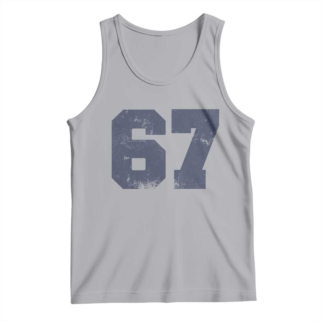 Number 67 Tank Top Numbered Uniform Sports Jersey Team 67th Birthday - Wonder Print Shop