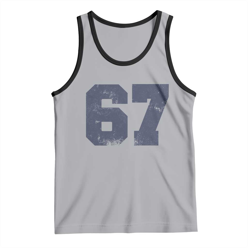 Number 67 Tank Top Numbered Uniform Sports Jersey Team 67th Birthday - Wonder Print Shop
