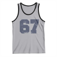 Number 67 Tank Top Numbered Uniform Sports Jersey Team 67th Birthday - Wonder Print Shop