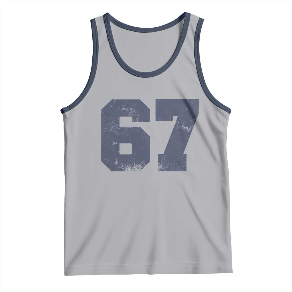 Number 67 Tank Top Numbered Uniform Sports Jersey Team 67th Birthday - Wonder Print Shop