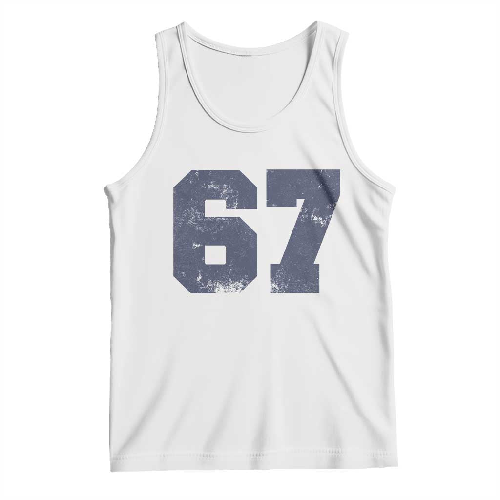 Number 67 Tank Top Numbered Uniform Sports Jersey Team 67th Birthday - Wonder Print Shop