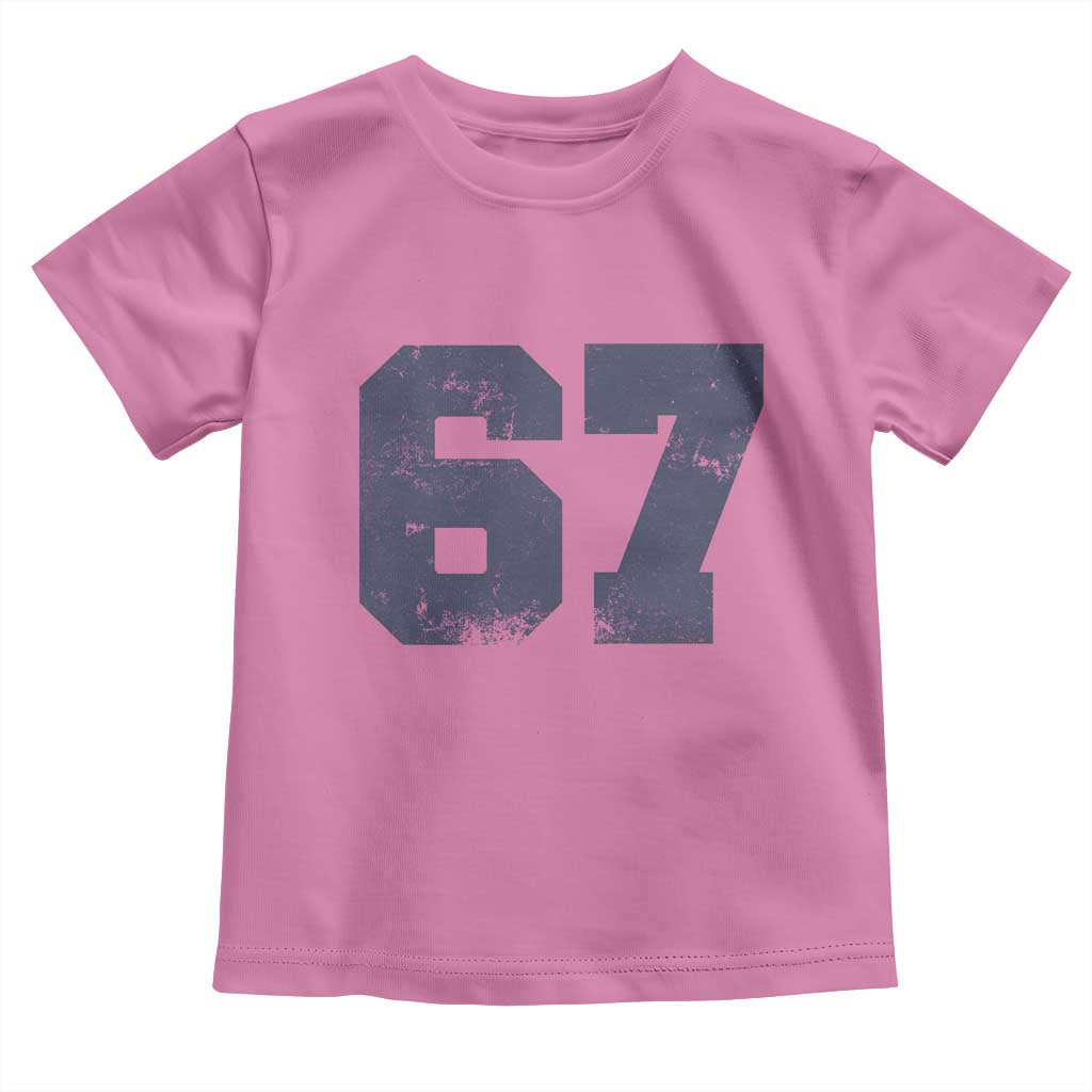 Number 67 Toddler T Shirt Numbered Uniform Sports Jersey Team 67th Birthday - Wonder Print Shop