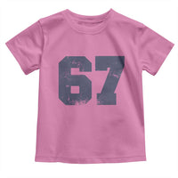Number 67 Toddler T Shirt Numbered Uniform Sports Jersey Team 67th Birthday - Wonder Print Shop