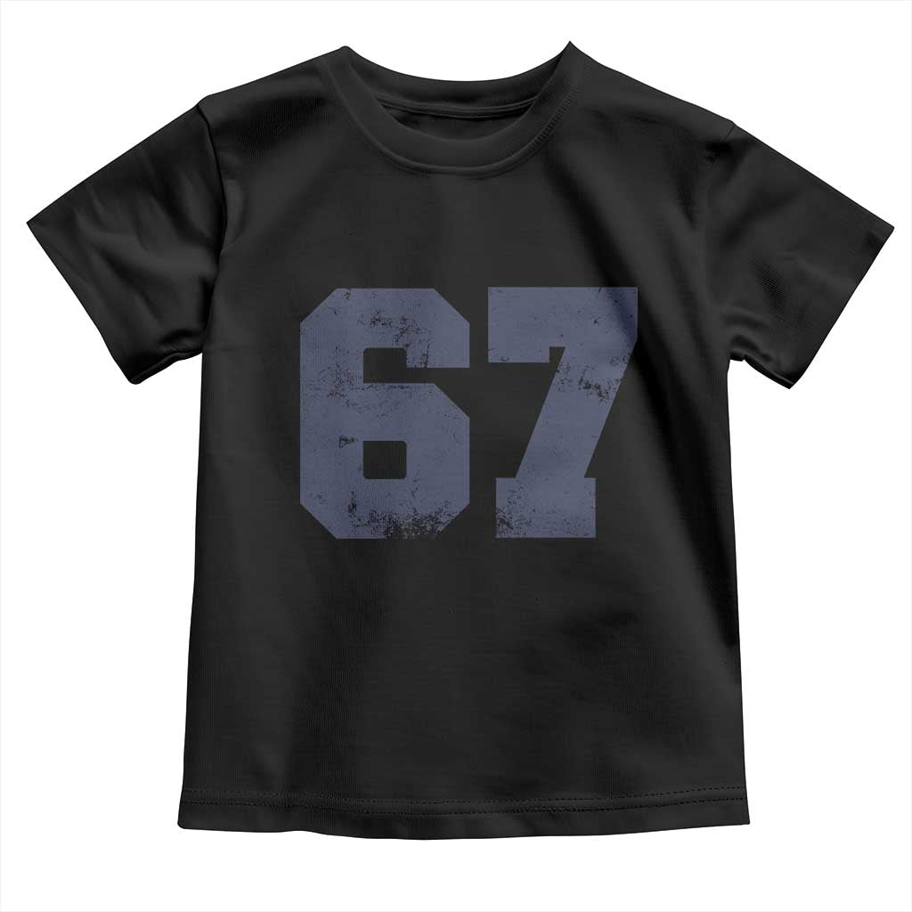 Number 67 Toddler T Shirt Numbered Uniform Sports Jersey Team 67th Birthday - Wonder Print Shop
