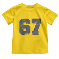 Number 67 Toddler T Shirt Numbered Uniform Sports Jersey Team 67th Birthday - Wonder Print Shop
